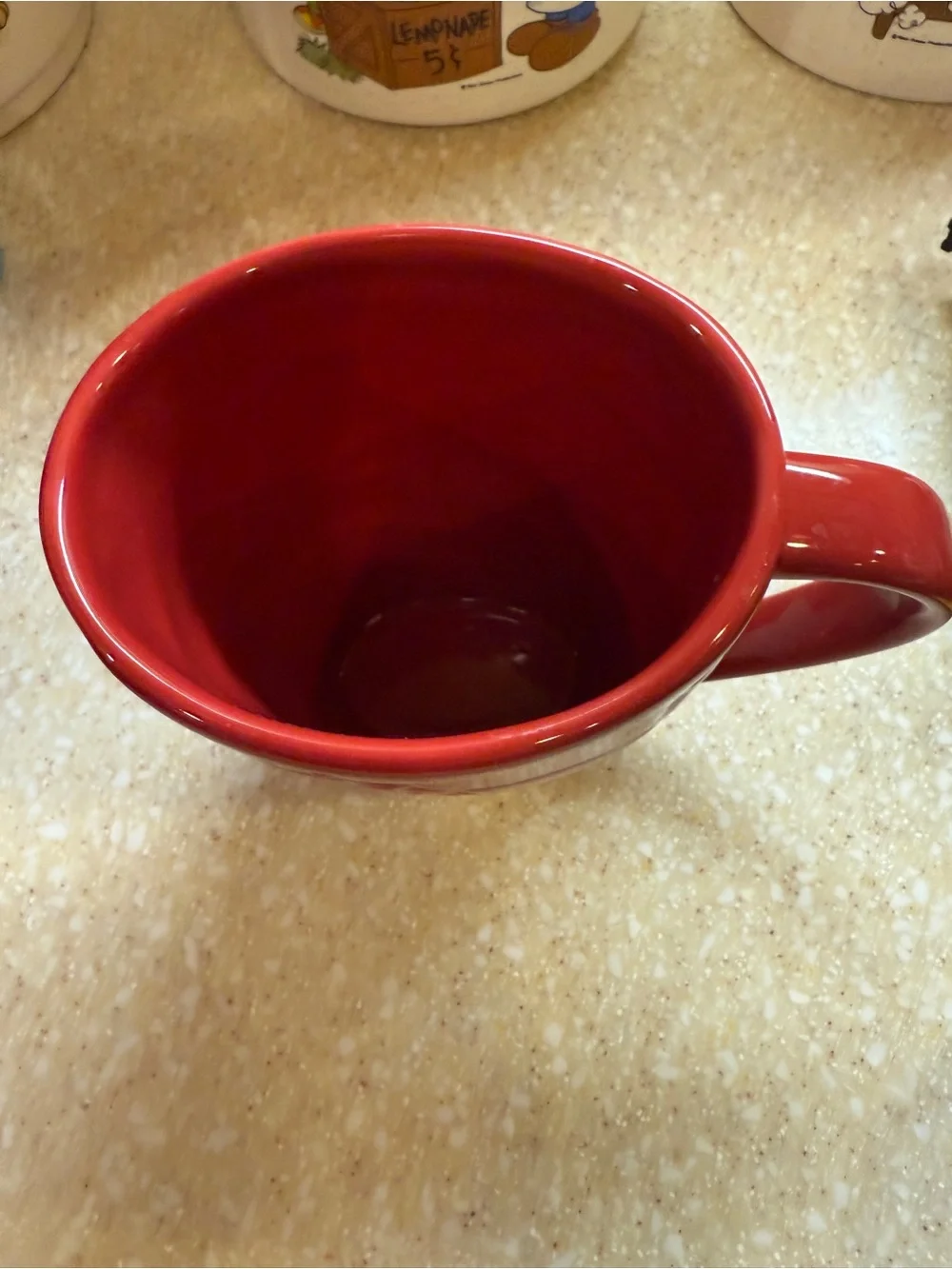 Starbucks Red Embossed Floral Ceramic Coffee Mug 2009